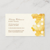 蜂と開花のフローラエレガントと装飾的なハニービー 名刺 (裏面)