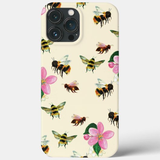 蜂と(昆虫)マルハナバチ Case-Mate iPhoneケース (裏面)