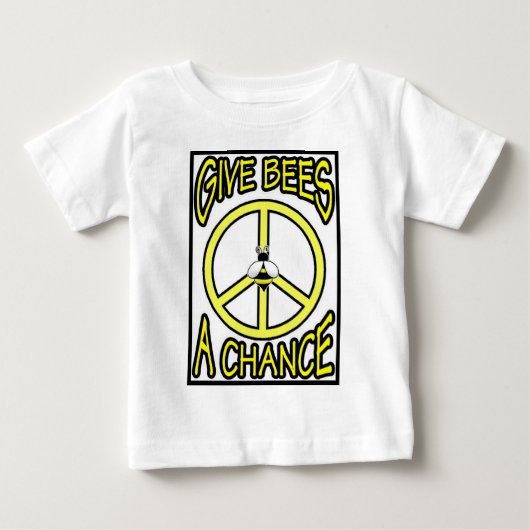 蜂にチャンスを与えて下さい ベビーTシャツ (正面)