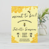 蜂に向かった!ハネビー,ハニー,ブライダルシャワー 招待状 (スタンド正面)