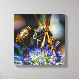 蜂に注意 12"×12"、1.5"、シングルラッピングキャンバス キャンバスプリント