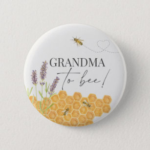 蜂のおばあちゃん、赤ちゃんシャワーのための蜂蜜のボタン 缶バッジ