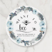 蜂のために意図されたダスティブルーハニー結婚式の引き出物 フェイバータグ (裏面)