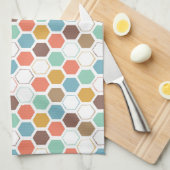 蜂のはちの巣モジュールパターン キッチンタオル (四つ折り)