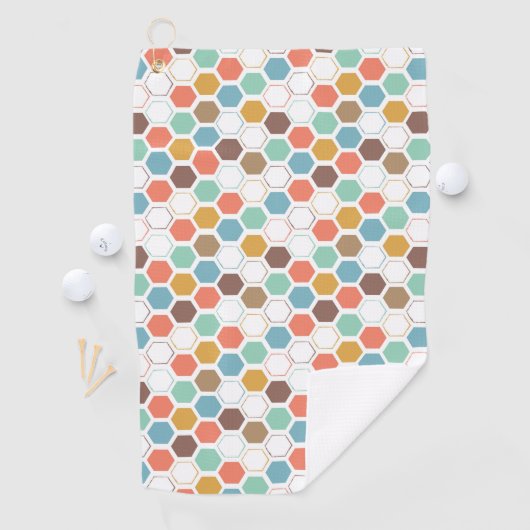 蜂のはちの巣モジュールパターン ゴルフタオル (インサイチュ)