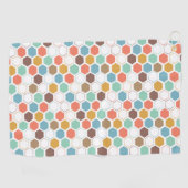 蜂のはちの巣モジュールパターン ゴルフタオル (横)