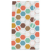 蜂のはちの巣モジュールパターン スモールペーパーバッグ (正面)