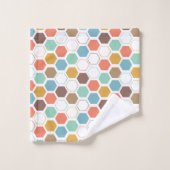 蜂のはちの巣モジュールパターン バスタオルセット (ウォッシュタオル)