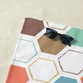 蜂のはちの巣モジュールパターン ビーチタオル (インサイチュ)