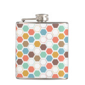 蜂のはちの巣モジュールパターン フラスク (正面)