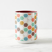蜂のはちの巣モジュールパターン マグカップ (中央)