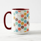 蜂のはちの巣モジュールパターン マグカップ (左)