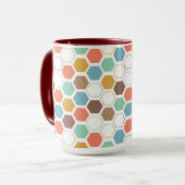 蜂のはちの巣モジュールパターン マグカップ (正面左)