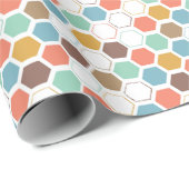 蜂のはちの巣モジュールパターン ラッピングペーパー (ロールコーナー)