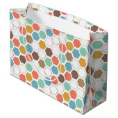 蜂のはちの巣モジュールパターン ラージペーパーバッグ (裏面アングル)