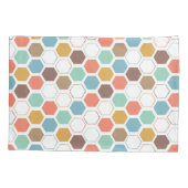 蜂のはちの巣モジュールパターン 枕カバー (裏面-左)