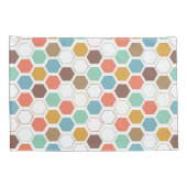 蜂のはちの巣モジュールパターン 枕カバー (裏面-右)