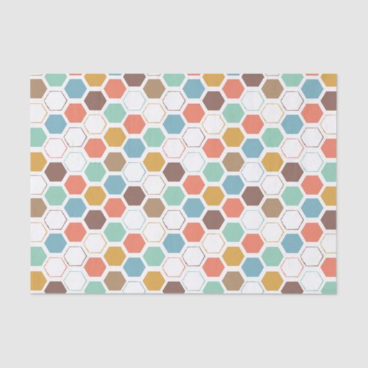 蜂のはちの巣モジュールパターン 薄葉紙 (正面)
