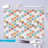 蜂のはちの巣モジュールパターン 薄葉紙 (クラフト)