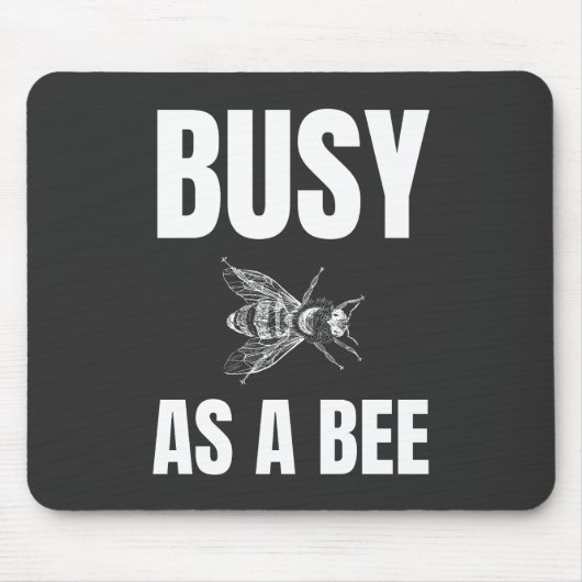 蜂のように忙しい マウスパッド (正面)
