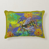 蜂のイメージの混合メディアの芸術のアクセントの枕 アクセントクッション (正面)