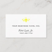 蜂のイラストレーションのレモンか黄色 名刺 (正面)