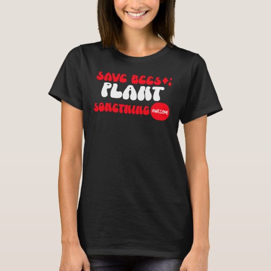 蜂のガーデニング Tシャツ (正面)