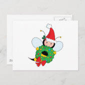 蜂のクリスマス シーズンポストカード (正面/裏面)