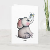 蜂のサンキューカードのベビー象 サンキューカード (裏面)