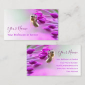 蜂のスミレの花が白に消える！ 名刺 (正面/裏面)