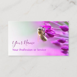 蜂のスミレの花が白に消える! 名刺