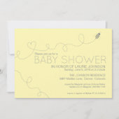 蜂のテーマのベビーシャワーの招待状 招待状 (正面)