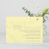 蜂のテーマのベビーシャワーの招待状 招待状 (スタンド正面)