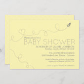 蜂のテーマのベビーシャワーの招待状 招待状 (正面/裏面)