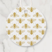 蜂のデイジーとヒマワリ赤ちゃんシャワー フェイバータグ (裏面)