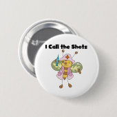 蜂のナース私は打撃を呼びます 缶バッジ (正面&裏面)