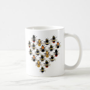 蜂のハートのマグ コーヒーマグカップ