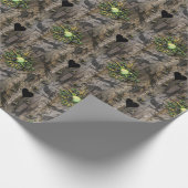 蜂のハートは月相異教のニューエイジ木材 ラッピングペーパー (角)