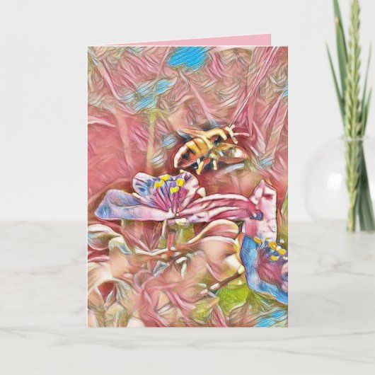 蜂のバースデー・カード カード (正面)