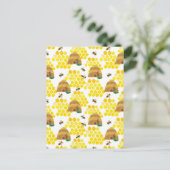 蜂のパターン救は非常に飢えた毛虫 ポストカード (スタンド正面)