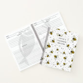 蜂のパターン空白のは自分の料理本のレシピに入書る。 ノートブック (内部)