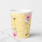蜂のピンクの花園パーティー ブライダルシャワー 紙コップ (右)
