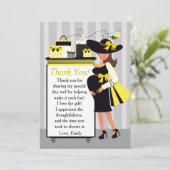 蜂のベビーシャワーのサンキューカードの妊婦 サンキューカード (スタンド正面)