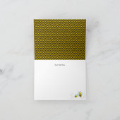 蜂のベビーシャワーのサンキューカードへのお母さん サンキューカード (内部)