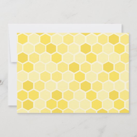 蜂のベビーシャワーのサンキューカード サンキューカード (裏面)