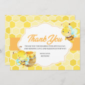 蜂のベビーシャワーのサンキューカード サンキューカード (正面/裏面)