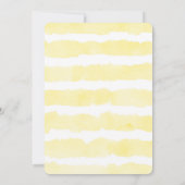 蜂のベビーシャワーの招待の女の子の黄色の《昆虫》マルハナバチ 招待状 (裏面)