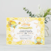 蜂のベビーシャワーの招待状 招待状 (スタンド正面)