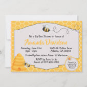 蜂のベビーシャワーの招待状 招待状 (正面)