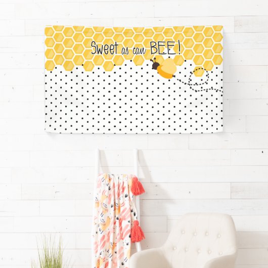 蜂のベビーシャワーまたは誕生日の背景幕ができるように菓子 横断幕 (インサイチュ)